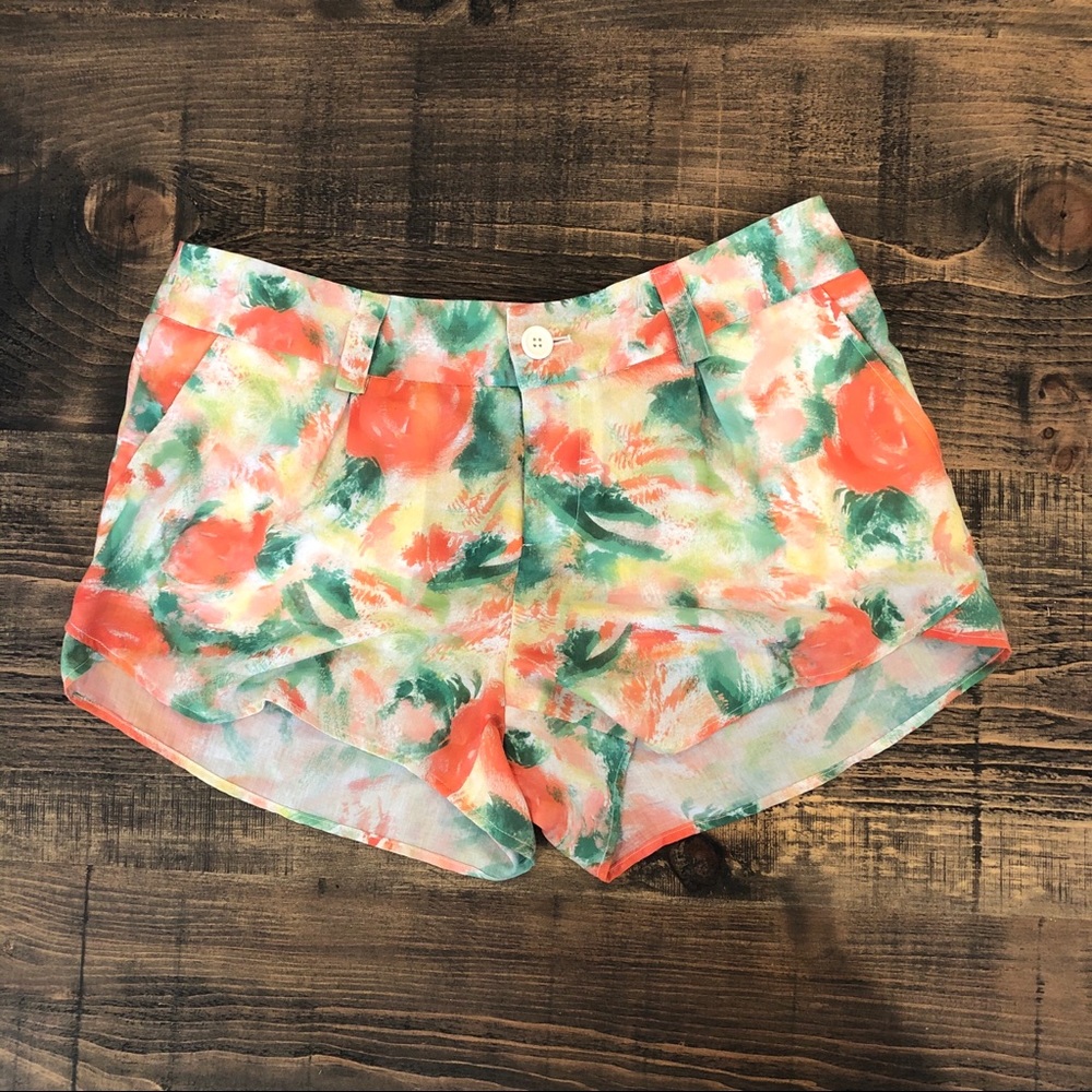 Alice + Olivia watercolor shorts